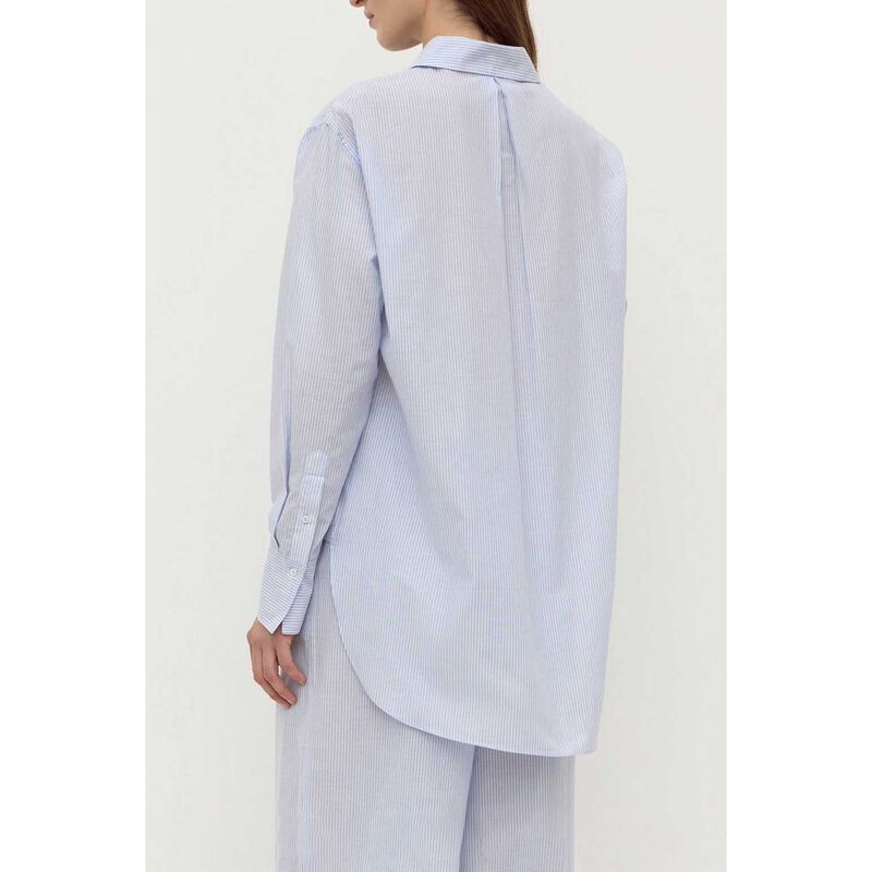 Assembly Label Codie Stripe Long Sleeve Shirt Blue/White Stripe image number 1